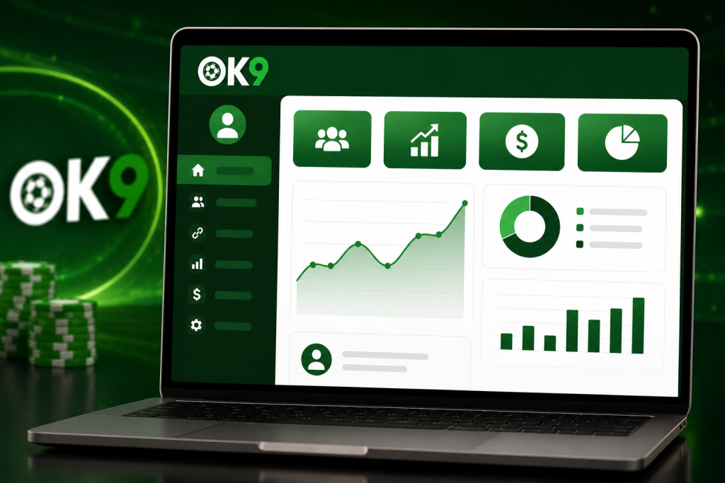 Giao diện quản lý Đại Lý OK9 sau khi đăng ký thành công
